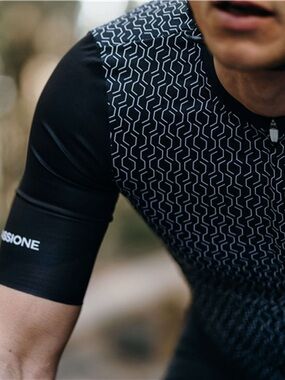 La Passione Cycling Jersey Full-Zip short sleeve Navy Cell - Size Large